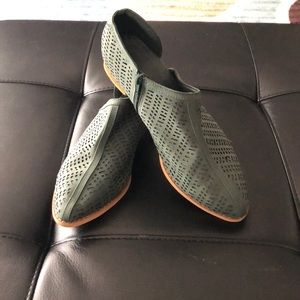 Army green slip on boots size 43